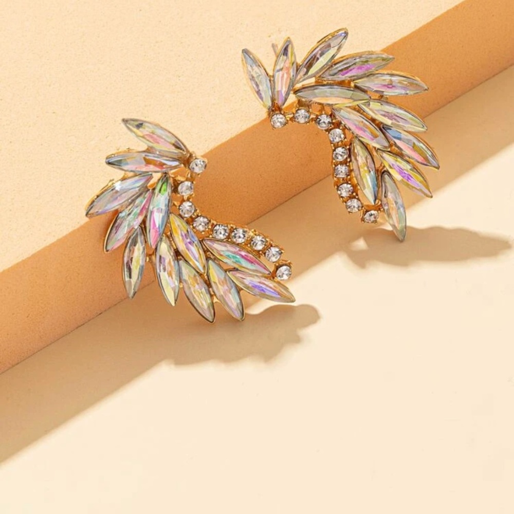 Rhinestone Decor Stud Earrings